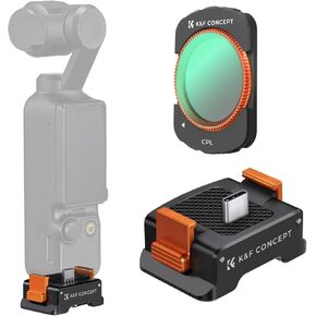K&F Concept CPL Filter + Charging Adapter Base Compatible with DJI Osmo Pocket 3