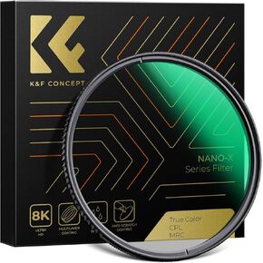 K&F Concept 55mm True Color Polarizer Lens Filter Circular Polarizing Filter for Camera Lens with 28 Multi-Coated (Nano-X Series)