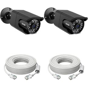 ZOSI 4K 8MP Security PoE IP Bullet Camera Outdoor Indoor with Audio, Human Detection, 100ft B&W Night Vision, 4.0mm Lens, 90° Viewing Angle, IP66 Weatherproof (Only Work 4K POE NVR)