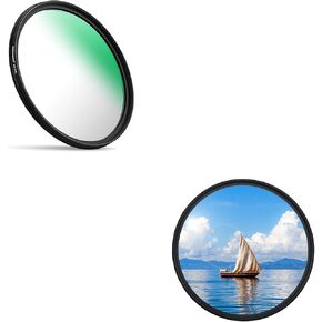 PROfezzion 58mm Circular Polarizer Filter Multi-Coated Circular Polarizing Filter 12 Layers CPL Camera Lens Filter + 58mm UV Filter Ultraviolet Protection Filter