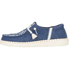 HEYDUDE Wendy Funk Coastal Jute Navy Blazer Size 8, Women’s Shoes, Women’s Slip-on Loafers, Comfortable & Light-Weight