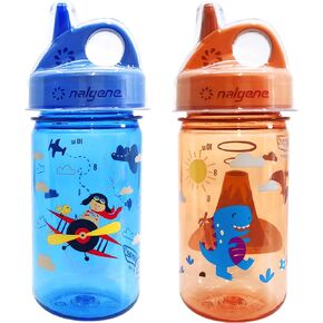 Nalgene Sippy Cup for Boys 2 Pack - Lightweight Sustain Tritan BPA-Free Shatterproof Bottle for Kids - Set of 2