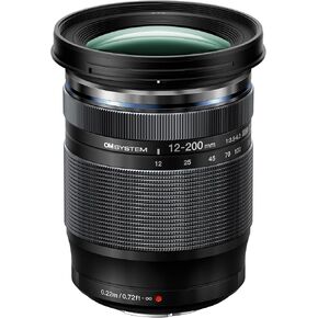 OM System M.Zuiko Digital ED 12-200mm F3.5-6.3 Lens ، Universal Zoom ، مناسبة لجميع كاميرات MFT (Olympus OM-D & Pen ، Panasonic G-Series) ، Black