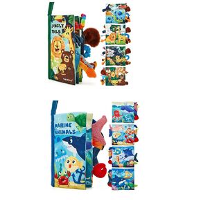 Baby Books 0-6 Months,Infant Tummy Time Toys High Contrast Sensory Baby Toys 6 to 12 Months Touch Feel Book Gift Christmas Stocking Stuffers for Boys Girls 0-3 Months Book Early Learning Stroller Toy
