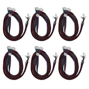 6Pcs 3D Printer Stepper Motor Cable 4P/XH2.54-6P/PH2.0 Female-to-Female Connection Wire for 42 Stepper Motor (1M（3.28ft）)