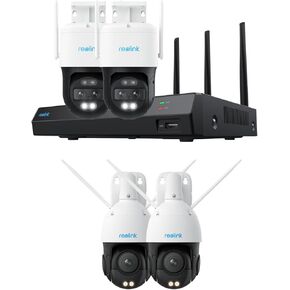 نظام 4K PTZ Wi-Fi 6 Cam مع تتبع Auto-Zoom ، تكبير هجين ، تغطية 360 درجة ، 2.4/5 جيجا هرتز Wi-Fi ، رؤية ليلية للأضواء الكبرية ، اكتشاف الذكاء الاصطناعي