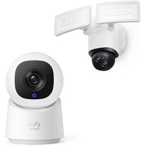 eufy Security Indoor Cam C210, 1080p Resolution Security Camera with 360° PTZ + E340, Security Camera Outdoor, 24/7 Recording, 2.4G/5G Wi-Fi