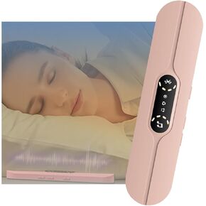 Pillow Speaker for Sleeping - Bluetooth Bone Conduction Sleep Sound Speaker with 3D White Noise, Volume Control & Sleep Timer for Side Sleepers, Pink
