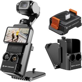 K&F Concept Charging Adapter Base + Magnetic Mount for DJI Osmo Pocket 3, Desktop Dock Expansion Accessories