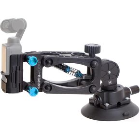 Osmo Pocket 3 Car Mount ، Metal Saction Cup Mount ، Z Axis Car Carming Arm Arm Arm Strock Video System ، متوافق مع DJI Osmo Pocket 2/3 ، Action 4/5 ، Insta360 ، GoPro إلخ