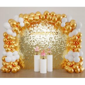 Black Shimmer Wall Backdrop Panels Square Sequin Shimmer Backdrop, Wall Decor for Birthday, Anniversary Wedding Decoration (Black, 6ft x 6ft)