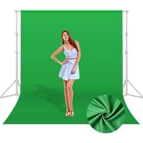 UTEBIT Green Backdrop 5 x 6.5ft Screen Cloth Background Tiny Screen Sheet for Video/Studio/Photo/Live/Editting(Backdrop Only)