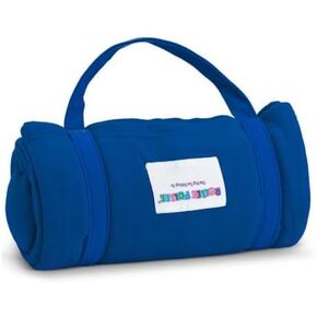 Rollee Pollee NAP SAC Roll Up Displant مع وسادة متصلة لما قبل المدرسة/الرعاية النهارية ، ناعمة للغاية مع الأشرطة المرنة ، وتلائم معظم الحصير والأهارة (الأزرق البحري الداكن)