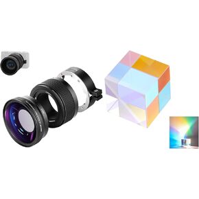 عدسة زاوية عريضة Neewer متوافقة مع كاميرا Sony ZV1 ، 2 في 1 18 مم زاوية عريضة HD وعدسة ماكرو 10x مع أنبوب التمديد ، مكعب Prism Prism ، محول جبل حربة ، قطعة قماش تنظيف