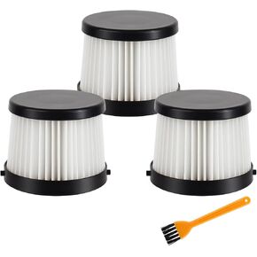 DCV501HB Filter For DEWALT 20V Vacuum Cordless Handheld Vacuum DCV501HB with 1 Cleaning Brush - Compared to Part # DCV5011H - Washable and Reusable (3 Pack)
