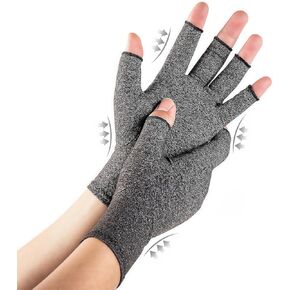Arthritis Gloves for Women for Pain, Men and Women Fingerless Compression Wrap for Hand Pain and Osteoarthritis Compression Gloves，L,DarkSlateGray
