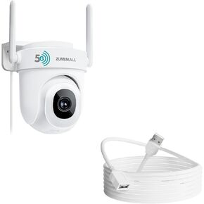 ZUMIMALL 5MP 5G Security Camera Outdoor Wired Kit with Extension Cable 10ft