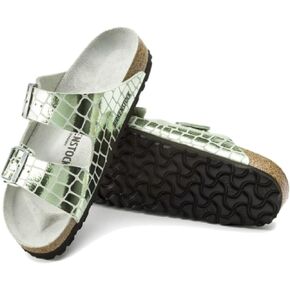 Birkenstock Unisex Arizona in Gator Gleam Ocean Breeze - Women 6-6.5 Narrow/Men 4-4.5 Narrow