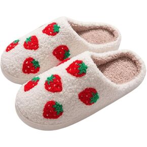 Verdusa Women's Fuzzy House Slippers Memory Foam Cute Slipper Indoor Warm Plush Bedroom Shoes