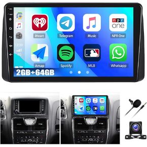 [2+64G]Android 13 Car Stereo for Dodge Grand Caravan 2011-2020/Chrysler Grand Voyager 2011-2015 with Carplay&Android Auto,9" Touch Screen Car Radio with Mirror Link GPS WiFi Bluetooth FM/RDS SWC HiFi