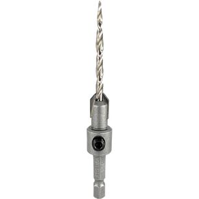 #4 (7/64") Tungsten Carbide Tipped Countersink Drill Bit with Tapered Drill Bit, 1/4 Inch Quick Change Hex Shank and Allen Wrench