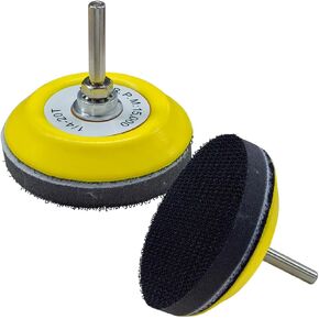 2PCS 3" Hook and Loop Sanding Pad Polishing Tool Kit - Includes Soft Foam Layer Buffering Pad & 1/4" Shank Adapter Drill Attachment, Sanding Disc Replacement Accessory for Die Grinder Rotary Tool