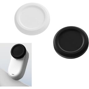 Silicone Lens Caps for Insta360 Go 3S, Lens Protective Cover Dust-Proof Scratch-Resistant (1x Black 1x White)