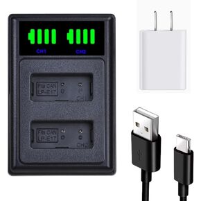 Suitable for LP-E17 Camera Battery EOS 200D Second-Generation R50 R10 RP R8 750D M6mark2 800D 850D 77D 760D M3 M5 Charger e17