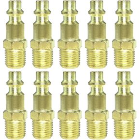 10PCS 1/4 Inch Male NPT Industrial Air Hose Quick Connect Adapter Air Compressor and Air Coupler Fitting for Air Tool Blow Gun Pressure Washer