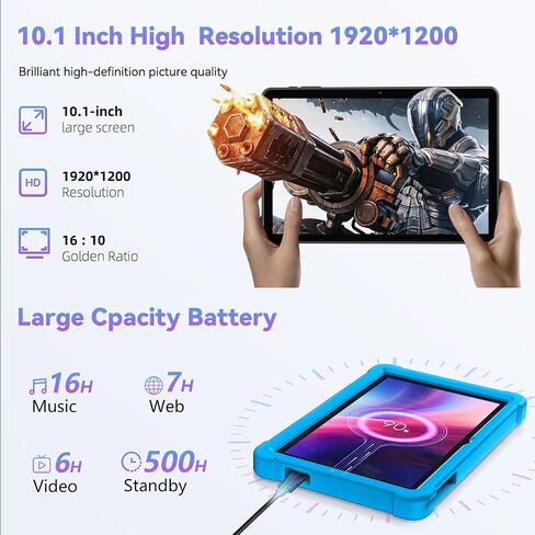 تابلت HUIHUANG مقاس 10 بوصة بنظام Android 14، وذاكرة وصول عشوائي 16 جيجابايت وذاكرة تخزين داخلية 128 جيجابايت وذاكرة قراءة فقط 1 تيرابايت TF، ثماني النواة، بطارية ذات سعة كبيرة، كاميرا مزدوجة 5 ميجابكسل + 8 ميجابكسل، واي فاي 5G/2.4G، بلوتوث 5.0، نظام تحدي in Saudi Arabia