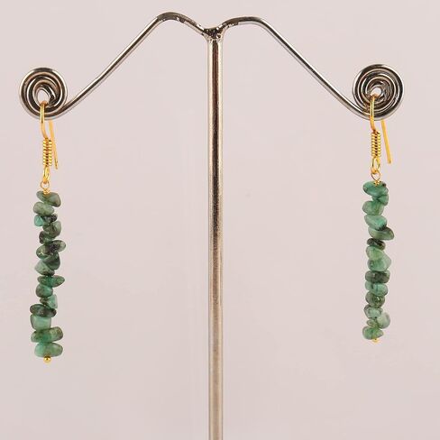 Natural Neon Apatite Chips Crystal Earring, Yoga Jewelry, Meditation Earring, Crystals Earring, Raw Gemstone, Energy Healing Crystals, Birthday, Gemstone Jewelry, Christmas Gifts (Neon Apatite) in Saudi Arabia