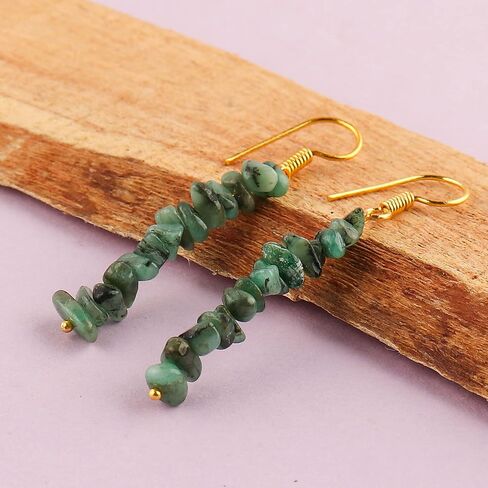 Natural Neon Apatite Chips Crystal Earring, Yoga Jewelry, Meditation Earring, Crystals Earring, Raw Gemstone, Energy Healing Crystals, Birthday, Gemstone Jewelry, Christmas Gifts (Neon Apatite) in Saudi Arabia