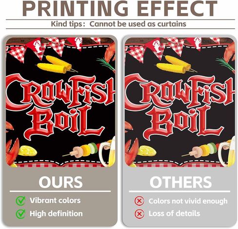 Zthmoe 72x43inch Fabric Crawfish Boil Backdrop Let the Good Times Boil Boil Backgrogrood Lobster Seafood BBQ Party Party Decoratins Banner Photo Banner in Kuwait