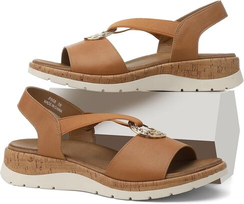 UBFEN Womens Platform Wedge Sandals Casual Open Toe Comfortable Ladies Outdoor Walking Beach Shoes Dress with Arch Support in Saudi Arabia