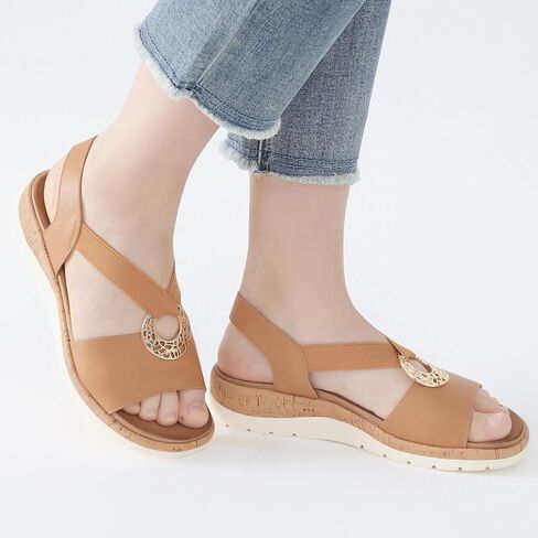 UBFEN Womens Platform Wedge Sandals Casual Open Toe Comfortable Ladies Outdoor Walking Beach Shoes Dress with Arch Support in Saudi Arabia