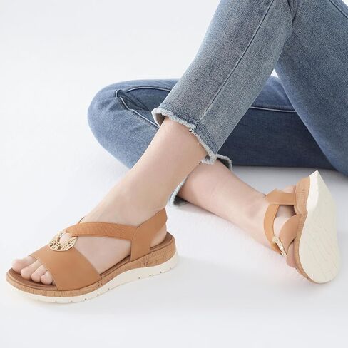 UBFEN Womens Platform Wedge Sandals Casual Open Toe Comfortable Ladies Outdoor Walking Beach Shoes Dress with Arch Support in Saudi Arabia