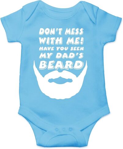 CBTwear Don't Mess With Me My Dad's Beard - Baby Clothes - Funny Newborn Bodysuit Outfits for Boys and Girls in Saudi Arabia