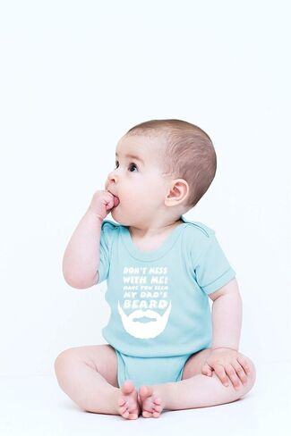 CBTwear Don't Mess With Me My Dad's Beard - Baby Clothes - Funny Newborn Bodysuit Outfits for Boys and Girls in Saudi Arabia