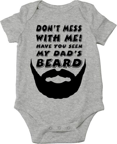 CBTwear Don't Mess With Me My Dad's Beard - Baby Clothes - Funny Newborn Bodysuit Outfits for Boys and Girls in Saudi Arabia