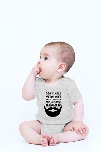 CBTwear Don't Mess With Me My Dad's Beard - Baby Clothes - Funny Newborn Bodysuit Outfits for Boys and Girls in Saudi Arabia