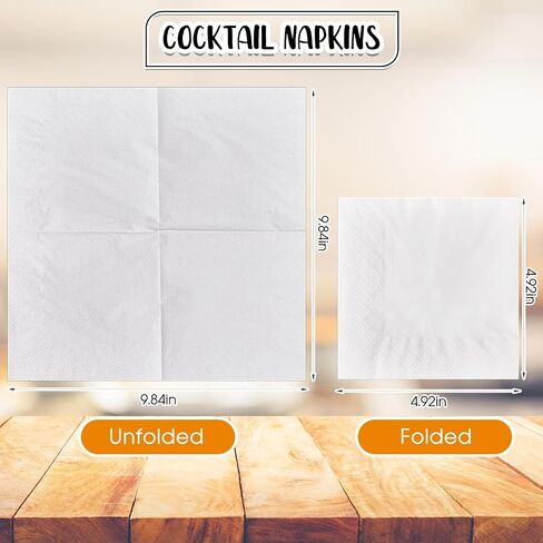 Henoyso 1000 Pack Black Cocktail Napkins Bulk 9.8 × 9.8 بوصة من المناديل الورقية 2 بوصة in Saudi Arabia