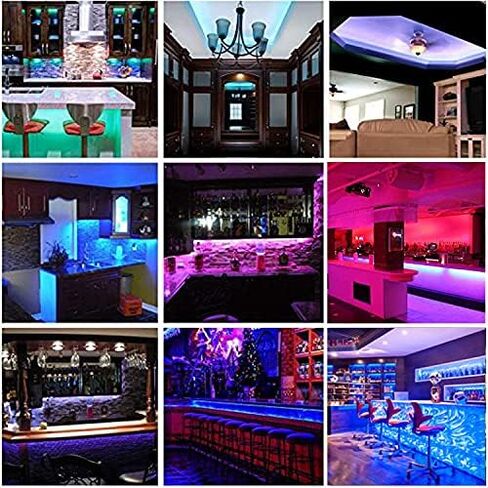 WS2812B شريط LED فردي مصادفه SMD 5050 144Pixels RGB Pixel Strip DC5V (3.2 قدم 144LELS غير مقاوم للماء ، أسود ثنائي الفينيل متعدد الكلور) in Saudi Arabia