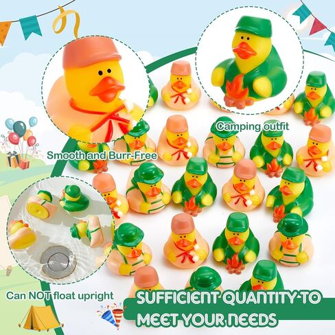 48 Pcs Camp Party Favors Summer Rubber Duck Bulk 2 Inch Rubber Ducks Gifts for Camping Adventure Theme Birthday Party Decoration in Saudi Arabia