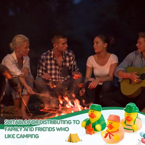 48 Pcs Camp Party Favors Summer Rubber Duck Bulk 2 Inch Rubber Ducks Gifts for Camping Adventure Theme Birthday Party Decoration in Saudi Arabia