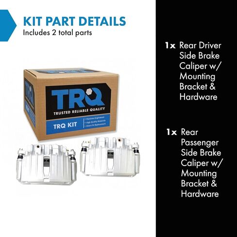 مجموعة فرجار الفرامل الخلفية TRQ تناسب 11-19 شيفروليه سيلفرادو سوبربان جي إم سي سييرا in Kuwait