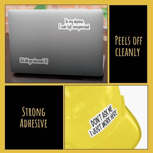 | Funny Work Stickers for Adults (6 Pcs) - Strong Adhesive, Durable, Funny Laptop Decals and Stickers - But Did You Die Sticker, But Did You Document It Sticker and Others in Saudi Arabia