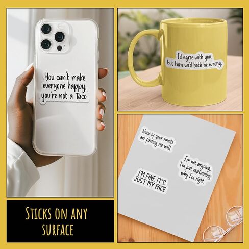 | Funny Work Stickers for Adults (6 Pcs) - Strong Adhesive, Durable, Funny Laptop Decals and Stickers - But Did You Die Sticker, But Did You Document It Sticker and Others in Saudi Arabia