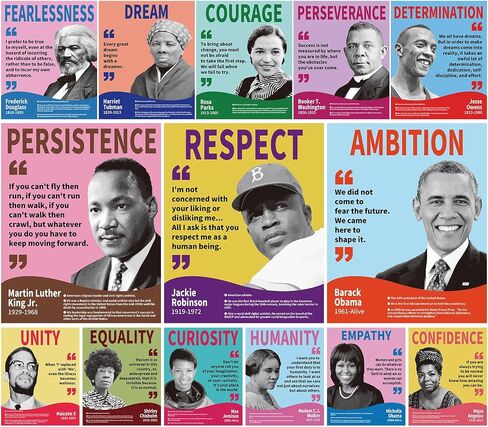 Arosche Hispanic Heritage Month Decorations Posters 14pc English Motivational Posters Famous Latino Hispanic People Inspirational Positiveb Quotes Posters for Indoor Outdoor Home, School, Classroom, Bulletin Board, Wall, Hallway, Window Decor in Kuwait