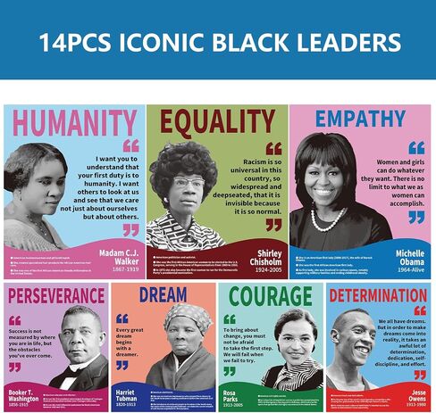 Arosche Hispanic Heritage Month Decorations Posters 14pc English Motivational Posters Famous Latino Hispanic People Inspirational Positiveb Quotes Posters for Indoor Outdoor Home, School, Classroom, Bulletin Board, Wall, Hallway, Window Decor in Kuwait