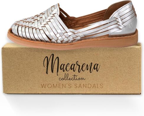 Macarena Collection Sandals women Huarache Sandal Colorful Leather Mexican Style 4150 in Kuwait